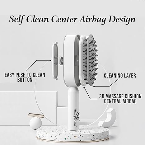 3D Self Cleaning Hair Brush (Free Scalp Massager)