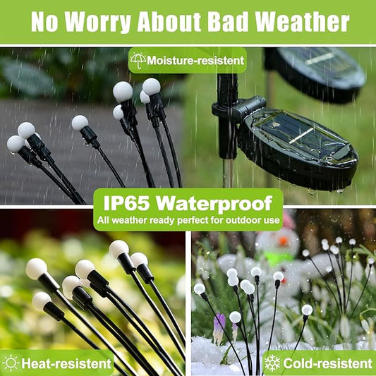 Solar Firefly Lights (Pack of 2) 16 Bulbs