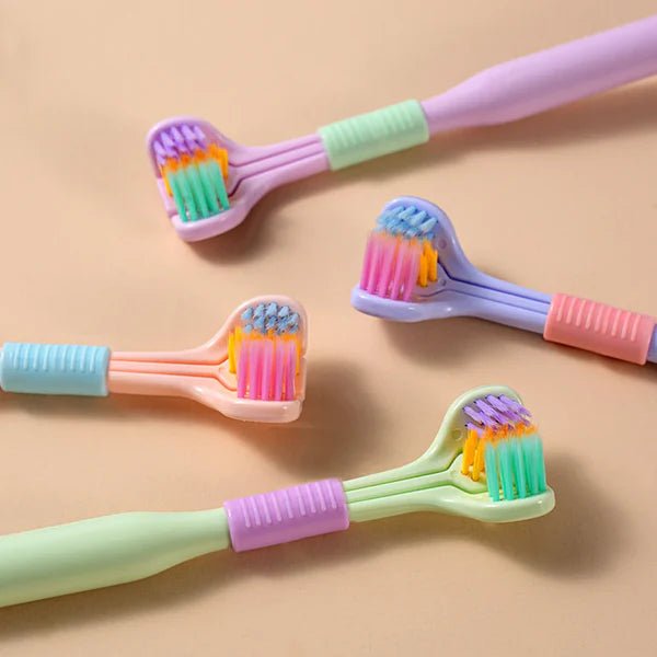 3D Three Sided Toothbrush