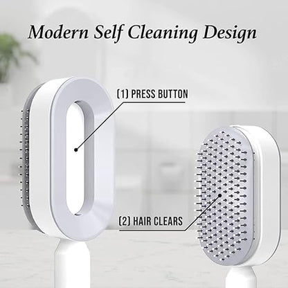 3D Self Cleaning Hair Brush (Free Scalp Massager)