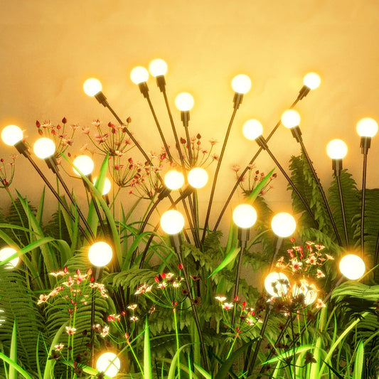 Solar Firefly Lights (Pack of 2) 16 Bulbs