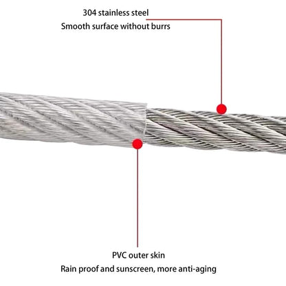 Stainless Steel PVC Coated Clothesline - FREE Shipping Today Only